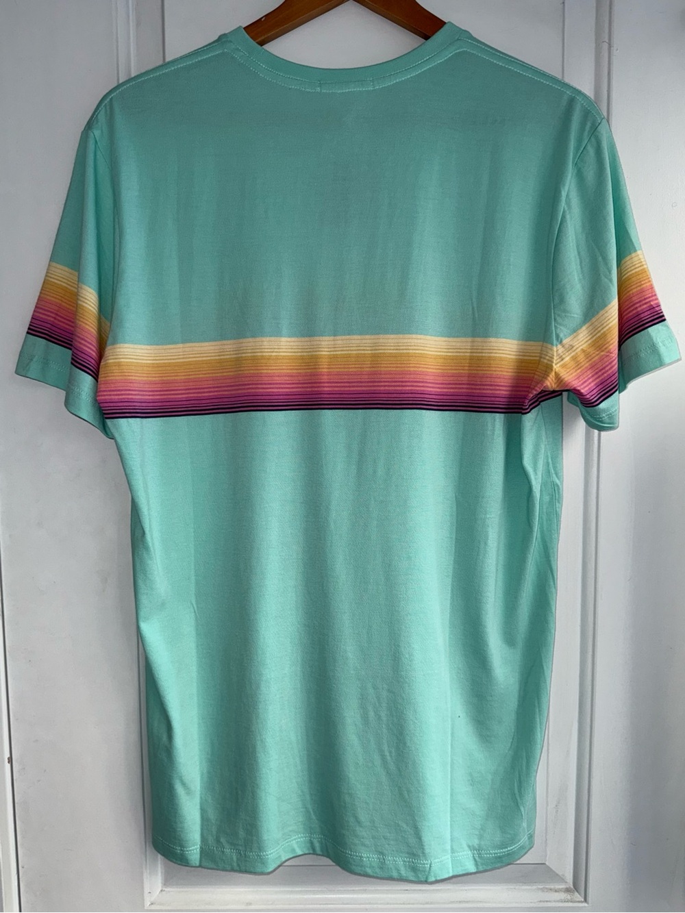 Marine Layer Signature Crew Cotton/Modal Stripe Tee in "Ocean Wave" - NWT - Picture 4 of 8